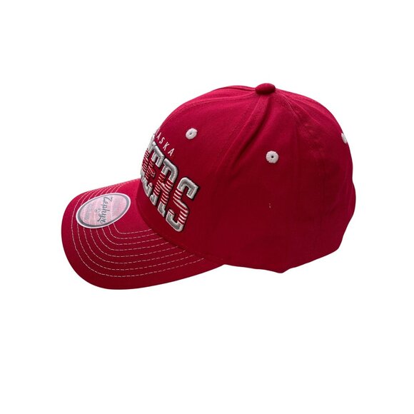 Zephyr Nebraska Huskers Baseball Cap One Size Snapback Red University Active NEW - Picture 2 of 6